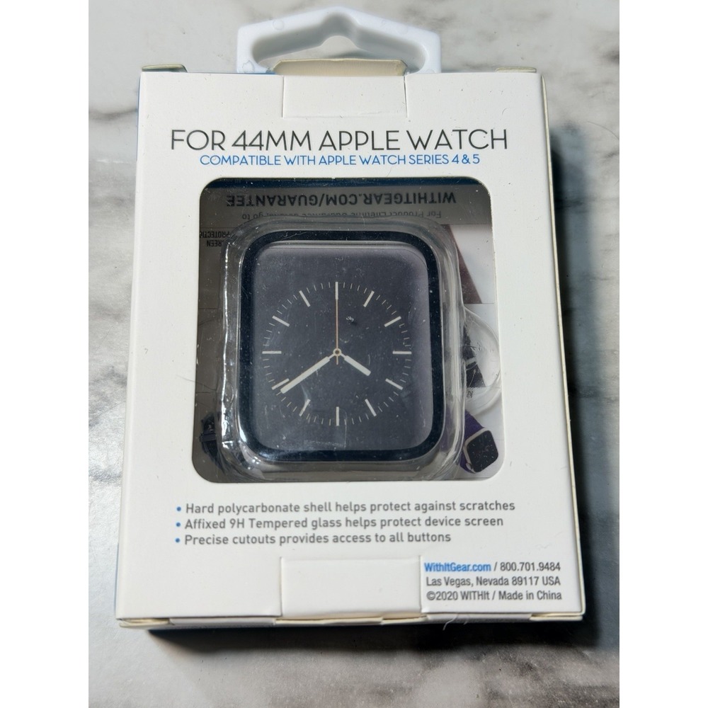 NEW 44MM CLEAR‎ APPLE WATCH PROTECTIVE COVER SERIES 4&5 (2802)